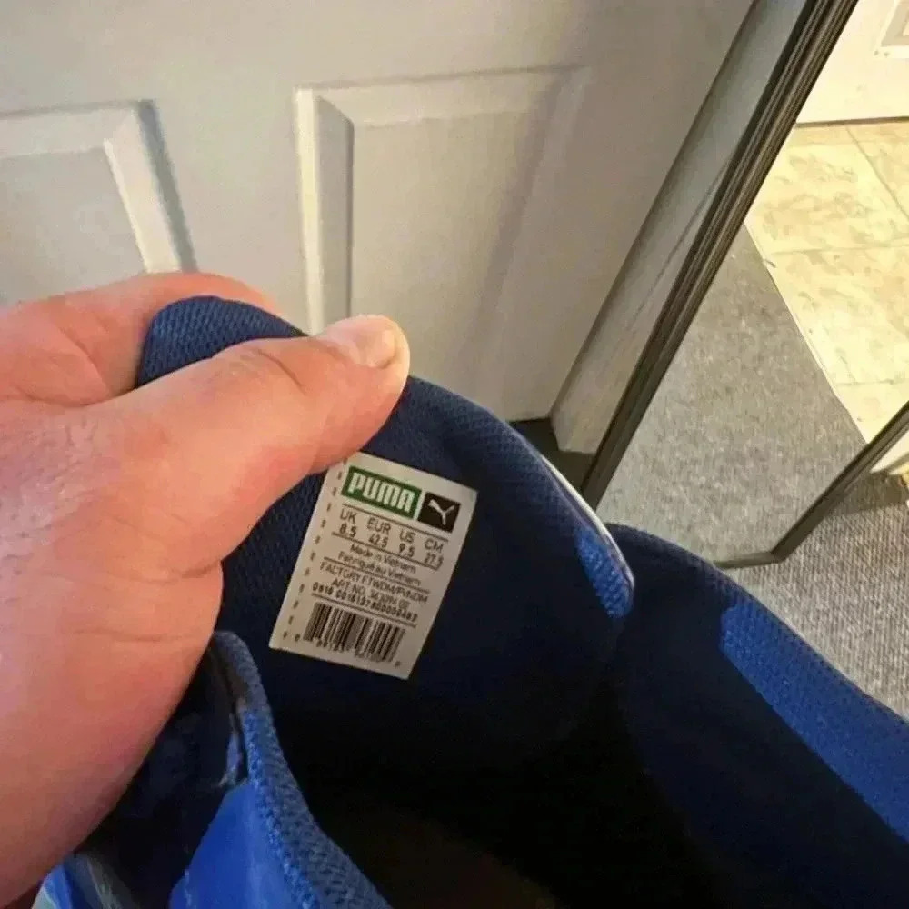 Puma Royal Gloss Blue Mens Sneakers Blue Fade Bottoms - Picture 7 of 8